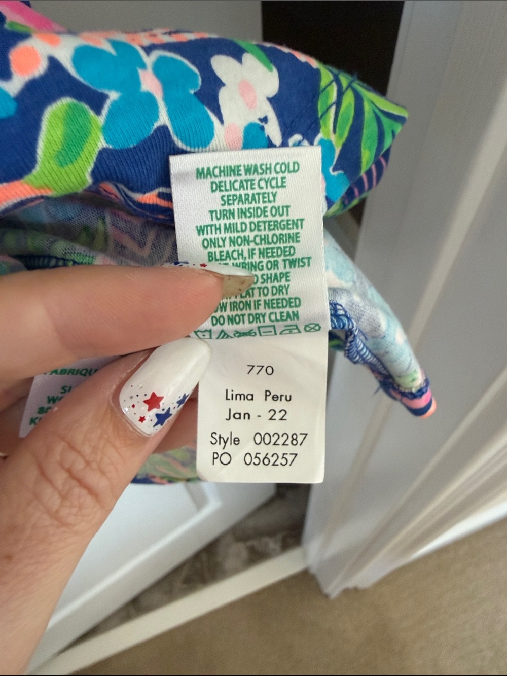 Lilly Pulitzer Tropical Print Shift Dress in Navy, Green & Pink - Picture 2 of 5